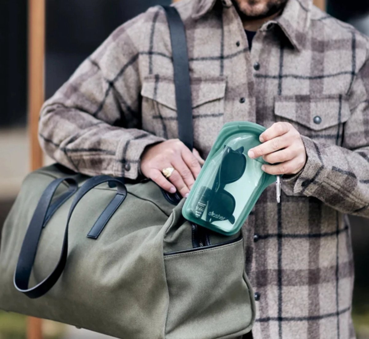 Stasher - Go Bag Opbergzak 532 ml - Siliconen - Groen