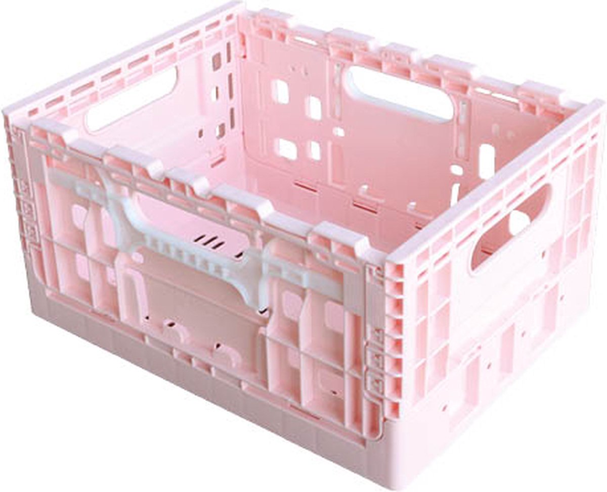 Alpac Vouwkrat - Klapkrat - 365 x 275 x 190 mm - 14,8 L - Pastelroze