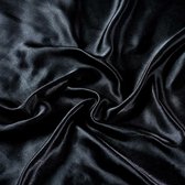 Beauty Silk Hoeslaken Satijn Zwart 140x200 cm - Glans Satijn
