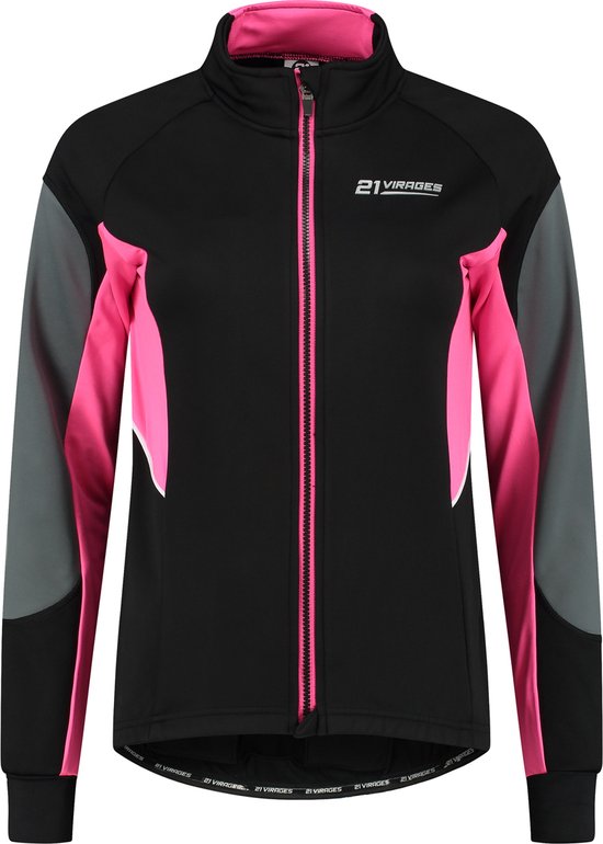 21Virages Ginevra Veste de Cyclisme Windprotect Femme Zwart Rose - 2XL