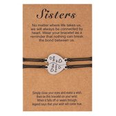 Bixorp Friends Vriendschapsarmbandjes voor 2 net Zilverkleurig Hartje "Sisters Forever" - BFF Armband
Meisjes - Best Friends Armband Vriendschap Cadeau voor Twee