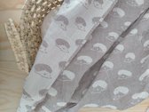 Pure Baby Love - luxe swaddle / hydrofiele doek XL - 120x120 - taupe egels