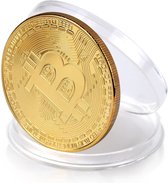 Bitcoin munt met Hardcase en Gouden Verpakking - Crypto munt - Ethereum - BTC