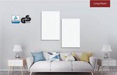 Byecold 580 Watt Infrarood warmtepaneel Wifi 90 x 60 cm - Infrarood Verwarming met Wifi thermostaat / Infraroodpaneel - 580 watt - Kleur wit - Met stekker