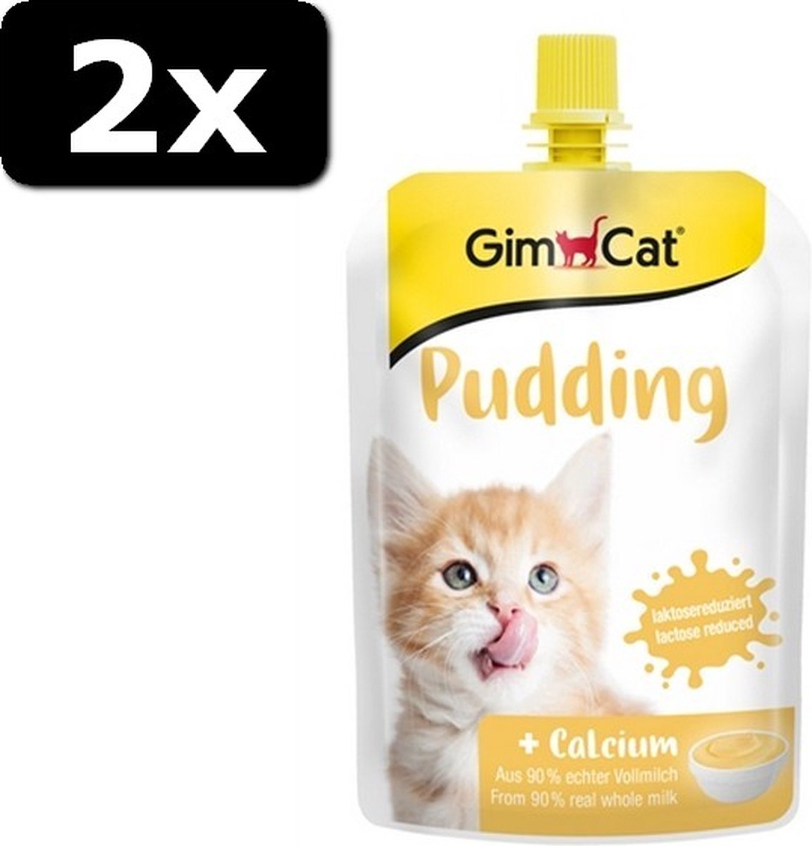 2x GIMCAT PUDDING POUCH 150GR