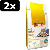 2x SMOLKE CAT ADULT FISH&RICE 4KG