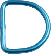 Aluminium D-ring blauw 50mm