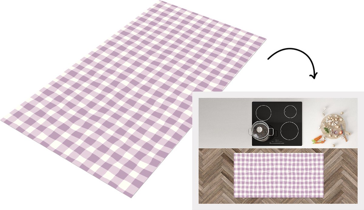 KitchenYeah Keukenloper - Loper keuken - Pastel - Paars - Patronen - Keukenloper vinyl, foto 5