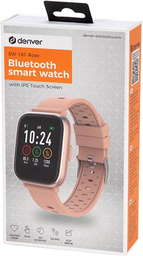 Denver SW161 Smartwatch - Sporthorloge - Hartslagmeter - Stappenteller - Sleep Tracker - IOS & Android - Roze - Denver