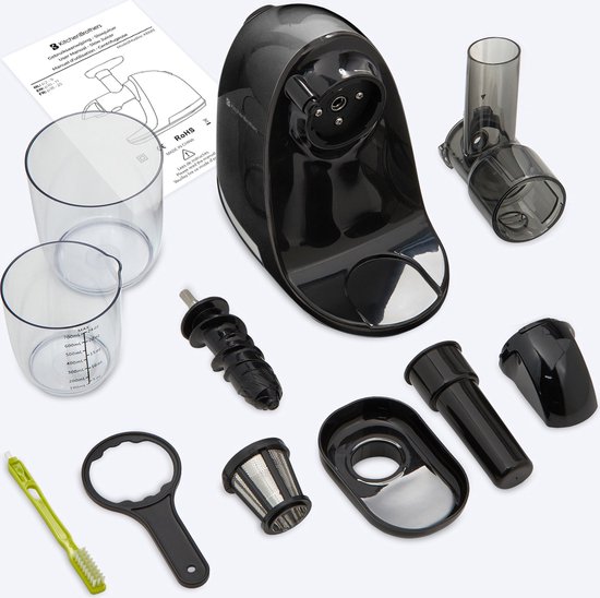 KitchenBrothers Extracteur de Jus Lent - 700ml - Noir