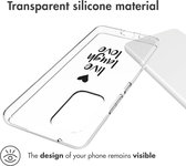 iMoshion Hoesje Geschikt voor Samsung Galaxy A53 Hoesje Siliconen - iMoshion Design hoesje - Transparant / Live Laugh Love