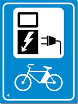 Parkeerbord “laadpunt elektrische fiets” bord 40 x 30 cm