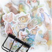 Paas Sticker - Sluitsticker – Konijn – Dieren – Pieter Peter Konijn – Haas - Rabbit | Kaart - Envelop | Pasen - Easter | Kids – Kind - School | Envelop stickers | Cadeau - Gift - Cadeauzakje - Traktatie | Chique inpakken