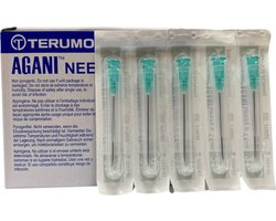 Terumo - Gelaat Steriele Naalden - 21g - 0.8 x 38 mm - Groen - Gerstkorrel - Milia - Comedonen -…
