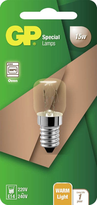 Foto: Gp ovenlamp e14 15w buis