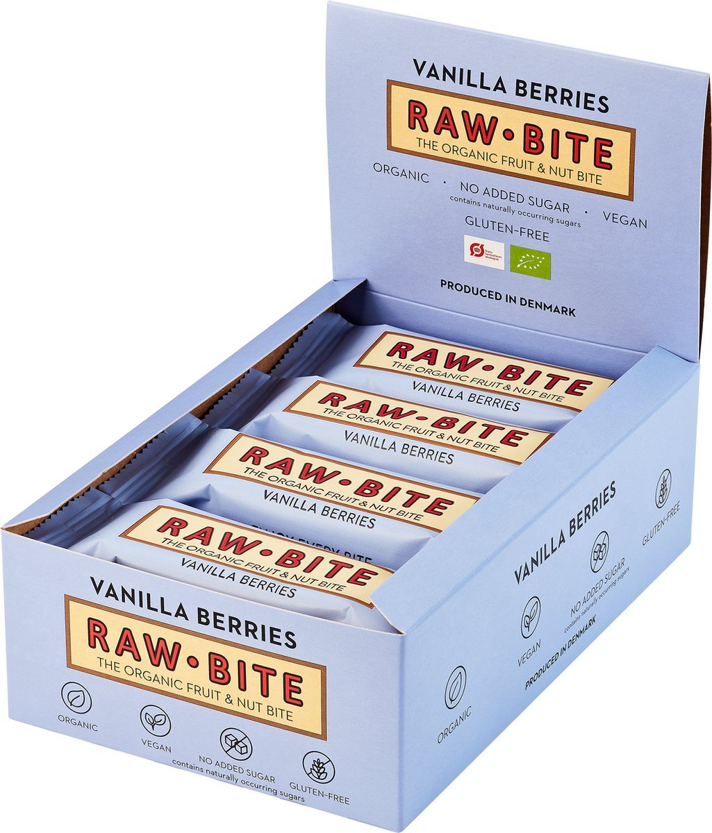 Raw-Bite Vanilla Berries 12 stuks