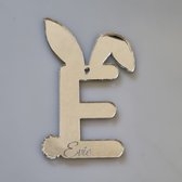 Paashanger gepersonaliseerd ZILVER spiegel - Alfabet hangers met naam - Alfabet - Pasen - Paastak - Konijn - Paashaas