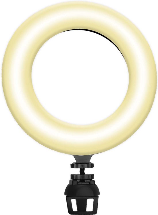 Shutterlight Klem Ringlamp - 60 LED - Ø 16cm - Dimbaar Warm & Wit Licht |  bol.com