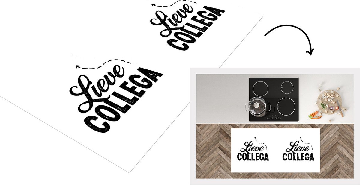 KitchenYeah Keukenloper - Loper keuken - Lieve collega - Afscheid collega - Quotes - 120x60 cm - Keukenloper vinyl Multicolor