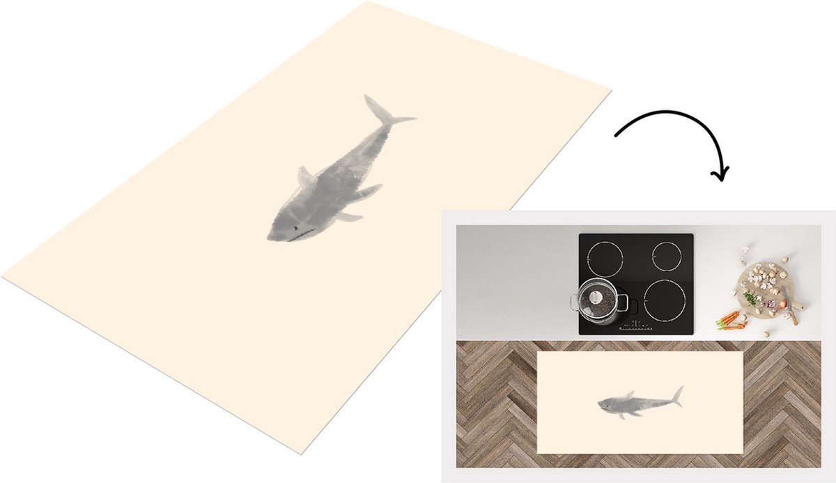 KitchenYeah Keukenloper - Loper keuken - Dieren - Vissen - Zee - 120x60 cm - Keukenloper vinyl Multicolor