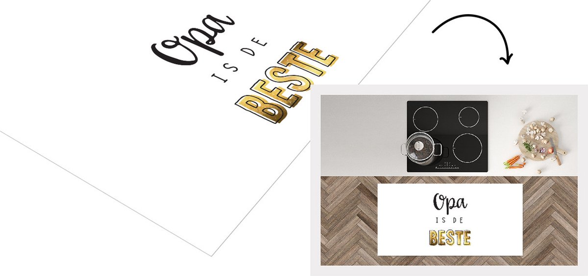 KitchenYeah Keukenloper Loper keuken Vaderdag geschenk Opa Quote Opa is de beste Spreuken 120x60 cm Keukenloper vinyl