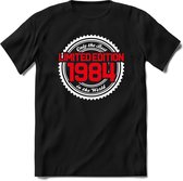 1984 Limited Edition | Feest Kado T-Shirt Heren - Dames | Wit - Rood | Perfect Verjaardag Cadeau Shirt | Grappige Spreuken - Zinnen - Teksten | Maat L