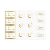 Ramadan Kareem - Cadeau Labels Transparant Goud (14 st)
