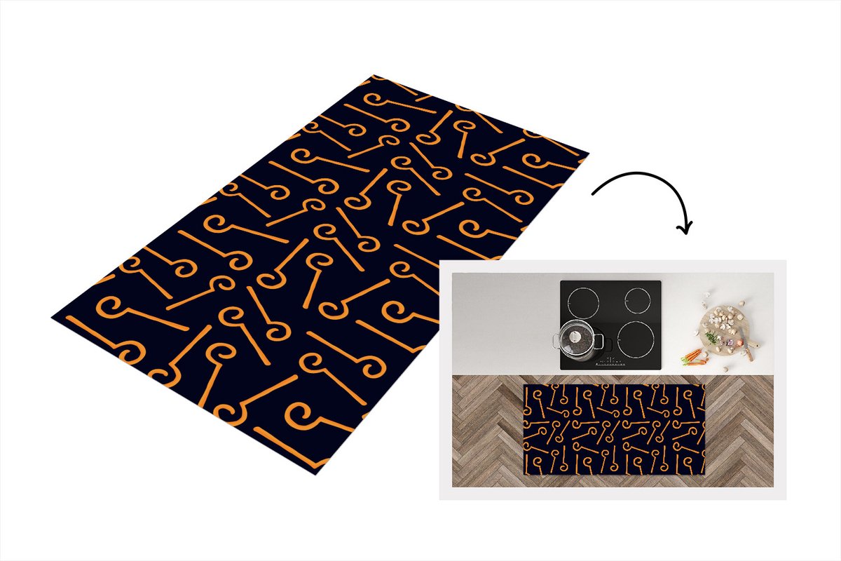 KitchenYeah Keukenloper - Loper keuken - Sinterklaas - Staf Sinterklaas - Sint - 120x60 cm - Keukenloper vinyl Multicolor