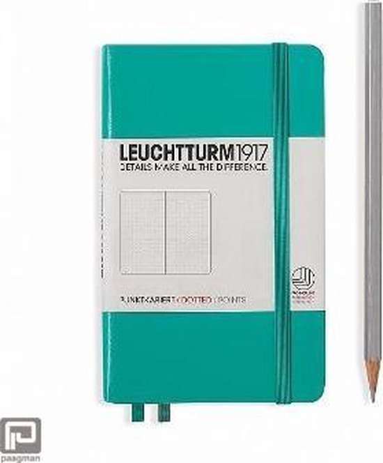 Leuchtturm1917 Notitieboek - Pocket - Puntjes - Emerald | bol.com