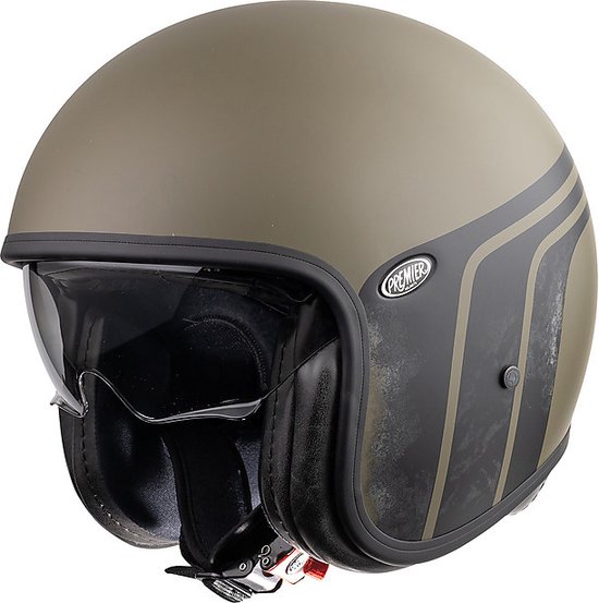 Casque De Moto Premier Jet Vintage LE PETIT CLASSIC EVO Star Carbon