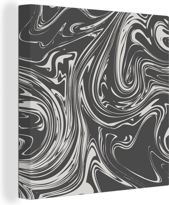 Canvas Schilderij Marmer - Lijn - Patroon - 50x50 cm - Wanddecoratie