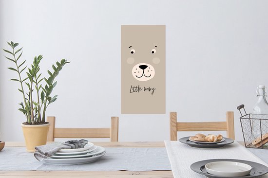 Stickers muraux - Citations - Petit Bébé - Bébé - Dictons - Kids - Enfants - Garçons - Meiden - 20x40 cm - Feuille adhésive