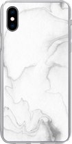 Coque pour iPhone Xs - Imprimé Marbre - Wit - Line - Coque en Siliconen téléphone -