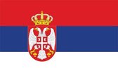Senvi Printwear - Flag Serbia - Grote Servië vlag - Gemaakt Van 100% Polyester - UV & Weerbestendig - Met Versterkte Mastrand - Messing Ogen - 90x150 CM - Fair Working Conditions
