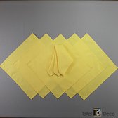 Servet, geel, 36x36, set van 6 , jacquard, vuilafstotend