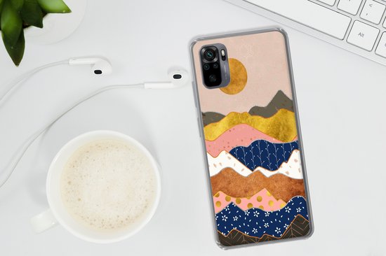 Coque Xiaomi Redmi Note 10 Pro - Or - Pastel - Motifs - Coque de téléphone en Siliconen