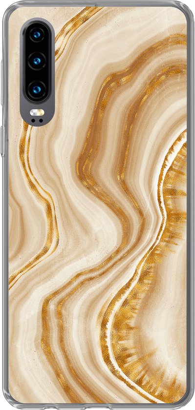 Coque Huawei P30 - Marbre - Beige - Motifs - Coque de téléphone en Siliconen