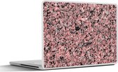 Laptop sticker - 13.3 inch - Graniet - Roze - Zwart - Kristal - 31x22,5cm - Laptopstickers - Laptop skin - Cover