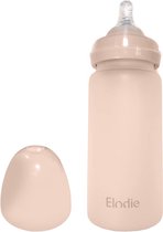 Elodie glazen babyfles - siliconen anti-koliek speen - 0m+ - Blushing Pink