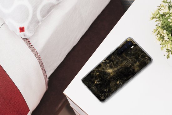 OnePlus Nord - Or - Glitter - Zwart - Coque de téléphone en Siliconen