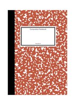 Notitieboek - Klassiek - Oranje - Zwart - Werk - Studie - School - Lijntjes - Softcover - Boekenlegger - Cadeau - Relatiegeschenk - Composition