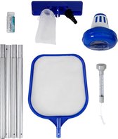 Zwembad schoonmaakset - DELUXE EDITIE - Bevat onder andere een filter, schepnet, waterbehandeling en thermometer - Zwembad - ALLES IN 1 - Schepnet - Thermometer - Schoonmaak set - 5 delige se