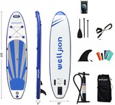 Luxiqo® Sup Set - 8-Delig - Sup Opblaasbaar - Sup Board - Paddle Board - Stand Up Paddling Board - Suppen - Blauw
