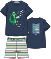 Woody pyjama jongens/heren - marineblauw - krokodil - 221-1-PSS-S/874 - maat M