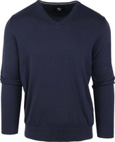 Suitable - Respect Vini Pullover V-Hals 290 Navy - Maat L - Slim-fit