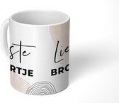 Mok - Quotes - Broertje - Liefde - 350 ML - Beker - Uitdeelcadeautjes - Mok met Tekst