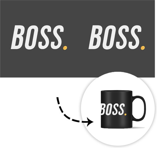 Mug magique - Mugs photo chauds - Mug à café - ' Boss' - Proverbes - Citations - Or - Mug Magic - Tasse - 350 ML - Mug à thé - Décoration Sinterklaas - Cadeaux pour enfants - Cadeaux chaussures Sinterklaas