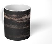 Mok - Koffiemok - Hardhout - Plank - Retro - Mokken - 350 ML - Beker - Koffiemokken - Theemok