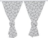 Decoratieve gordijnen mica grijs- 2 stuks (155x150cm)