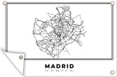 Muurdecoratie Madrid - Spanje - Kaart - 180x120 cm - Tuinposter - Tuindoek - Buitenposter